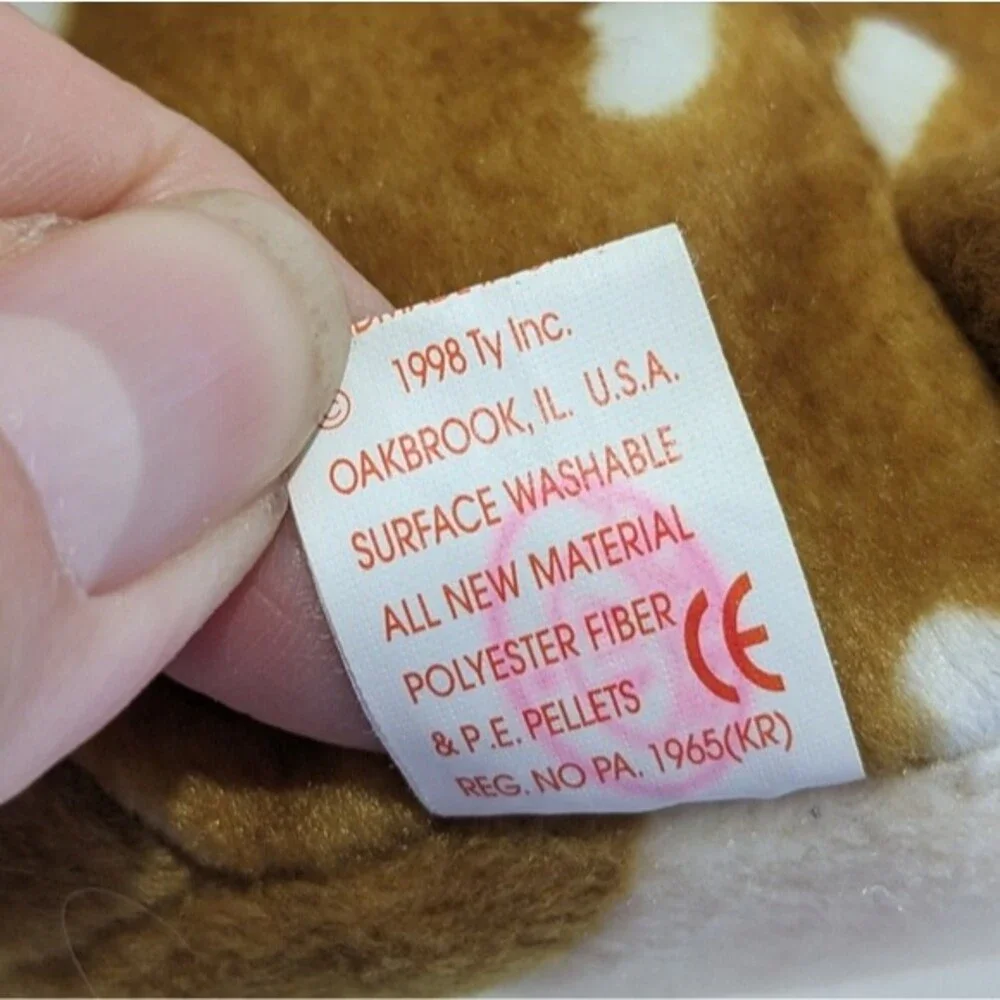 Ty Beanie Babies "Whisper" the Deer, PE Pellets, 1997 - Picture 5 of 12